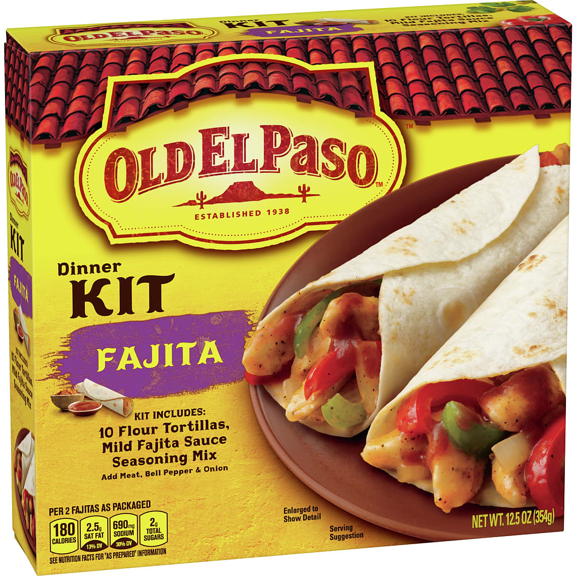 Old El Paso Dinner Kit, Fajita, 12.5 oz Box